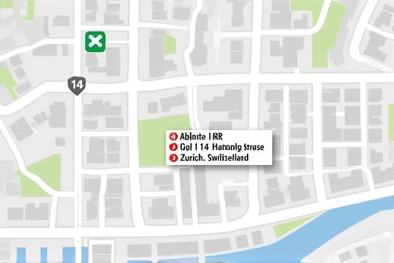 Karte des Standorts von AlpenTalent HR Solutions an der Bahnhofstrasse 14 in Zürich